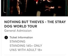 nothing but thieves standing ticket