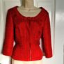 Designer Vera Mont Pillar Box Red Jacket Size12 Image 5
