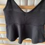cami asos petite range black peplum top size 12 Image 4