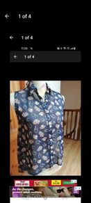 Ladies Lustre Top,  decorated with cowboy hats and horseshoes. new with tags.