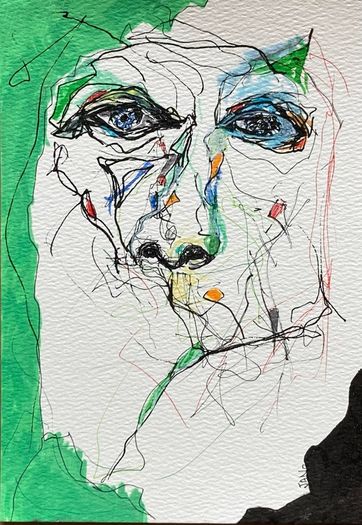 Original Art original Figurative painting contemporary Portrait Irish Art abstract painting