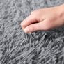 NEW SALE | Rugs Living Room - Grey Area Rugs for Bedroom Non-Slip - Modern Super Soft Fluffy Shaggy Thick Pile Small Rug Non-Shedding, 50cm x 80cm Image 4