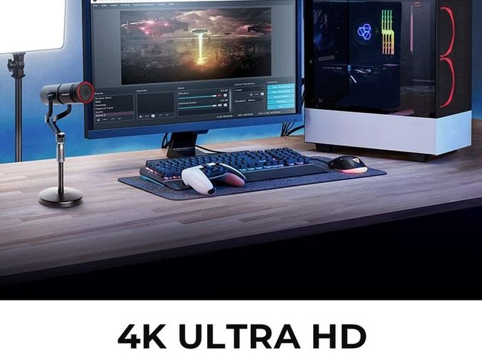 AVerMedia Live Streamer CAM 513-4K30 UHD, Ultra Wide Angle Webcam