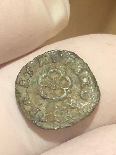 Charles I 1625-49 Rose Farthing Mint Mark Crescent & Mullet