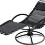 Rocking Lounger, 360 Rocking, Includes Cushion, Steel Sun Lounger, charcoal Image 4