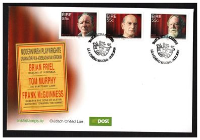 2009 Ireland Modern Irish Playwrights Commemorative Stamp An Post First Day Cover (FDC)