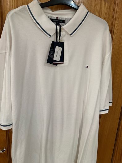 Tommy Hilfiger White Polo Shirt Size: 4XL