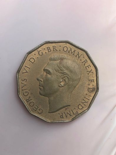 Matt PROOF 1937 British Threepence coin  - 26,000 minted only  Post included