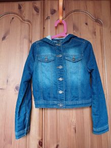 Light jacket, denim look (cotton) with hood