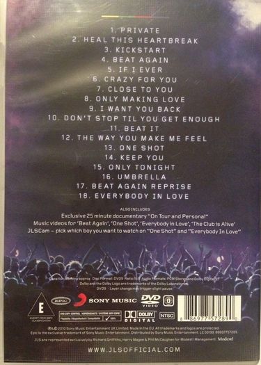 JLS [2010] Only Tonight: Live From London [Music DVD]