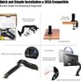PC Monitor Arm, Ergonomic Height Assisted Gas Powered Full Motion Single Arm Desktop Clamp Mount for 17-27inch Screens Adjustable Tilt Swivel VESA 75mm and 100mm Weight 2kg to 6.5kg Image 8