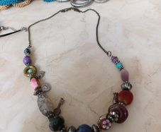 Costume  Necklace  X 7. Different  Sizes  And Colours.