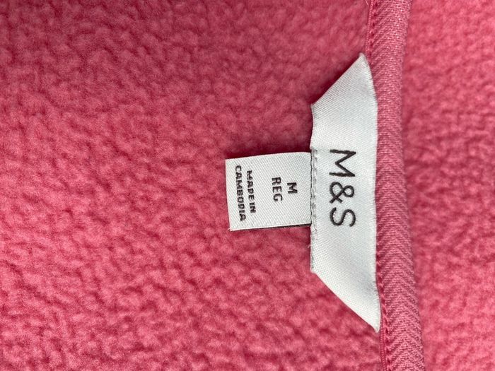 M&S Pink Fleece Jacket Size Medium