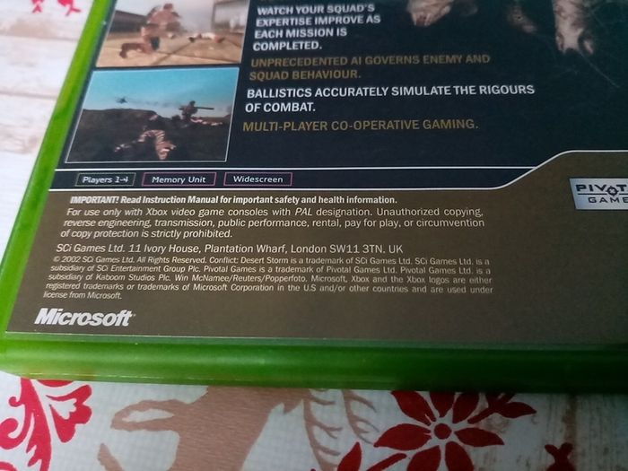 Conflict Desert Storm - Xbox Original & Xbox 360 Games - Original