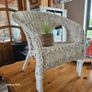 Wicker kids white chair Image 2