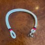 Gold-Plated Nautical Charm White Leather Bracelet Image 3