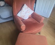 Orange Arm Chair 9 months old barely haes