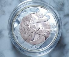 Luxembourg 25 Euro Silver (.925) Proof Coin 2023 - Heroes of the Pandemic