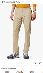 NEW Men's Skinny-Fit Casual Stretch Chino Pants beige brown 29W x 28 L