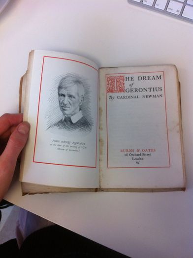 The Dream Of Gerontius By Cardinal Newman Circa 1912