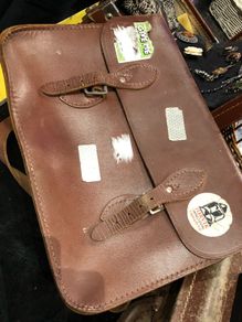 school bag leather Vintage