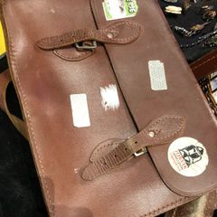 school bag leather Vintage