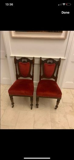 2No Victorian Chairs