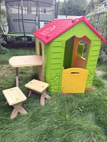 Kids Outdoor Playhouse with Table & Stools