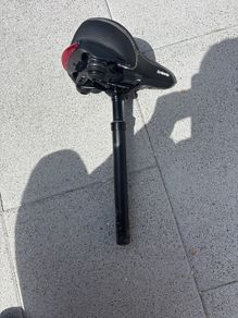 bike saddle and spring stem