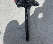 bike saddle and spring stem