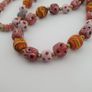 Antique Venetian Style Mix Eyes & Feather Desgin Glass Beads Necklace Image 8