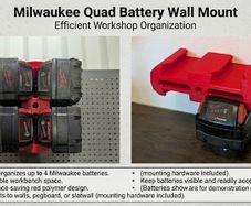 Milwaukee Quad Battery Wall Mount