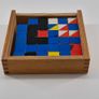 Wood blocks  vintage made in DDR mosaic Image 2