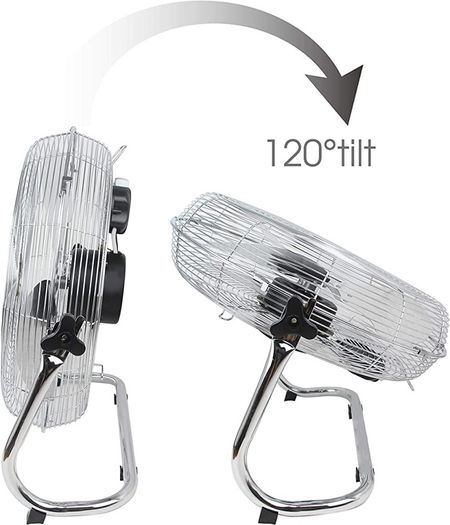 12" High velocity chrome gym free stand fan cooling fan industrial fan 3 speed desk fan table fan sturdy housing high airflow powerful (FREE SHIPPING)