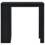 Bar Table with Shelf Black 110x50x103 cm Image 4