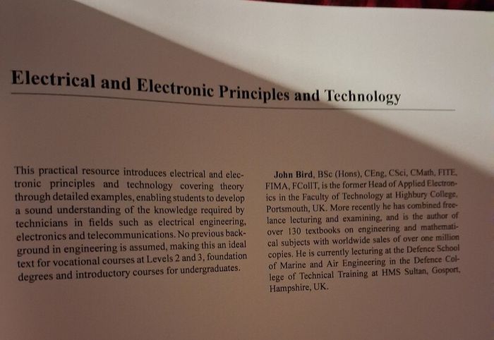 Electrical & Electronic Priciples & Technology / 6th Edition/ John Bird / 2017