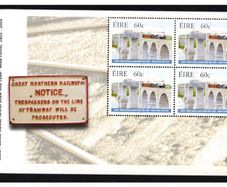 2005 Ireland Dublin Belfast Railways Commemorative Stamp Booklet Pane featuring 65c Q Class Steam Mint Never Hinged (MNH). Hibernian HP156.