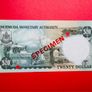 Bermuda  20 DOLLARS  1984.  ( Specimen  )  Rare  Pick  31s. Uncirculated Image 2