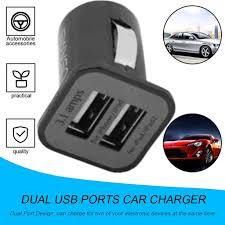 Usams Dual Port USB Car Fast Charger Black