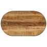Coffee Table Oval Solid Rough Mango Wood and Steel 100 cm Image 4