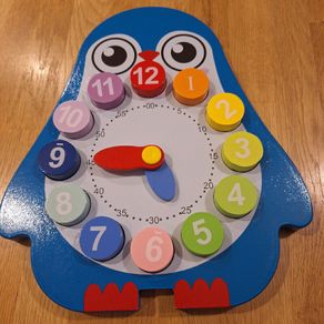 Wooden Owl Jigsaw Puzzle Clock with Stand