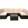 MIAMI Luxury Rattan Garden Corner Sofa with Table Image 2