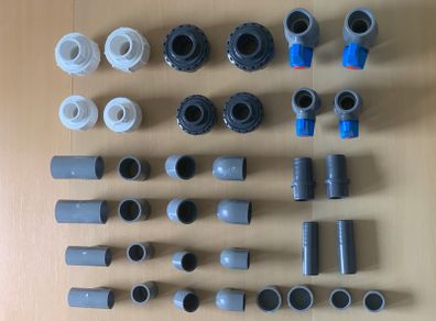 PVC pipe connectors size 25 - 32