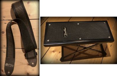 Vintage MARTIN Guitar Strap and Boston Footrest