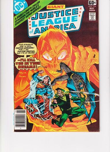 Justice League Of America #154 Ill Kill You In Your Dreams 1978 Dc Comic