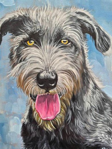Irish Wolfhound - oil painting