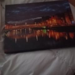 beautiful Dublin city  at night art photo