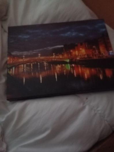 beautiful Dublin city  at night art photo