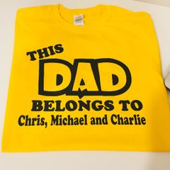 This Dad Belongs To Personalized Names Dad T-shirt Tee Top Shirt For Fathers Day