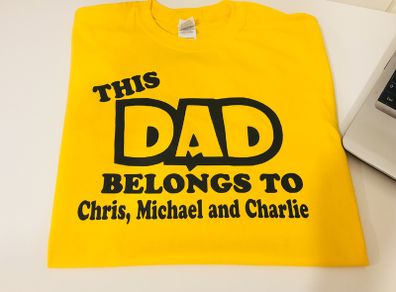 This Dad Belongs To Personalized Names Dad T-shirt Tee Top Shirt For Fathers Day